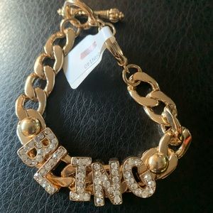 “BLING” gold bracelet with diamonds